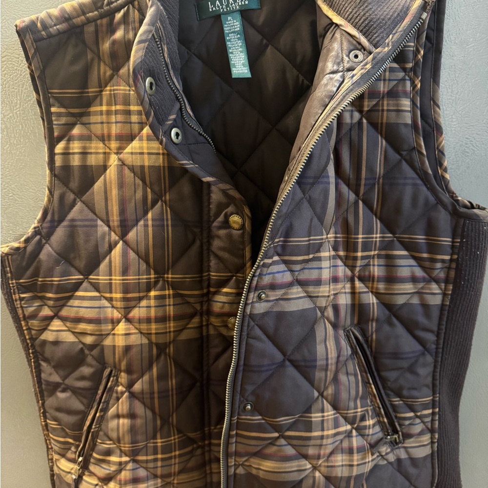 Lauren Ralph Lauren Brown Quilted Vest